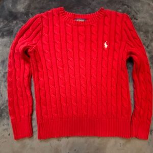 Polo by Ralph Lauren Vibrant Red Crewneck Sweater